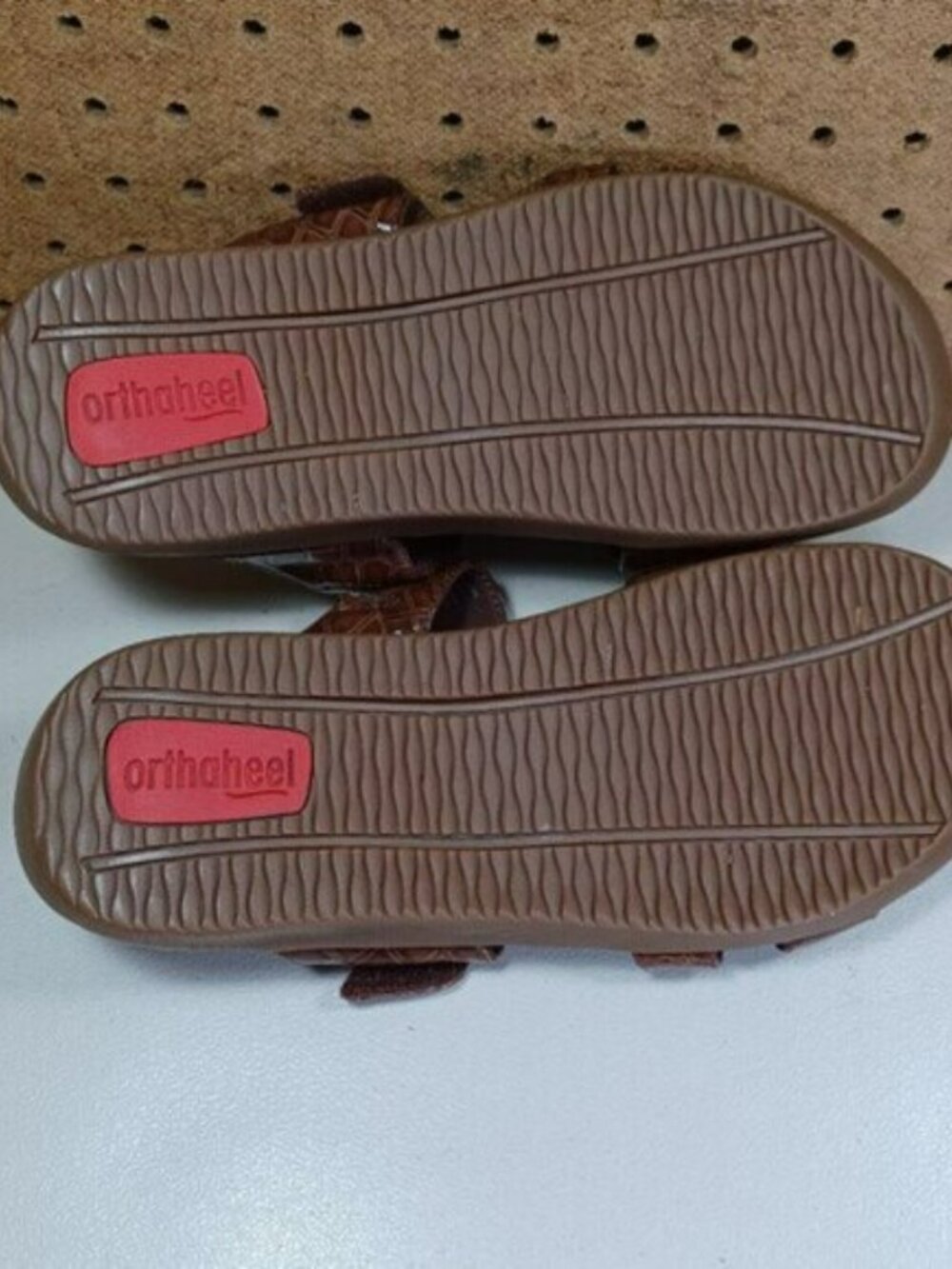 Orthaheel womens brown Holly brown croc print wedge slide sandals 8 M - Picture 4 of 6